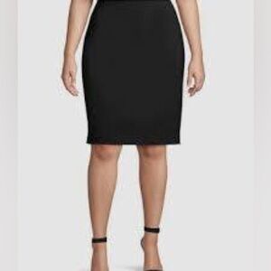 Lafayette 148 New York Black Wool Pencil Skirt 12